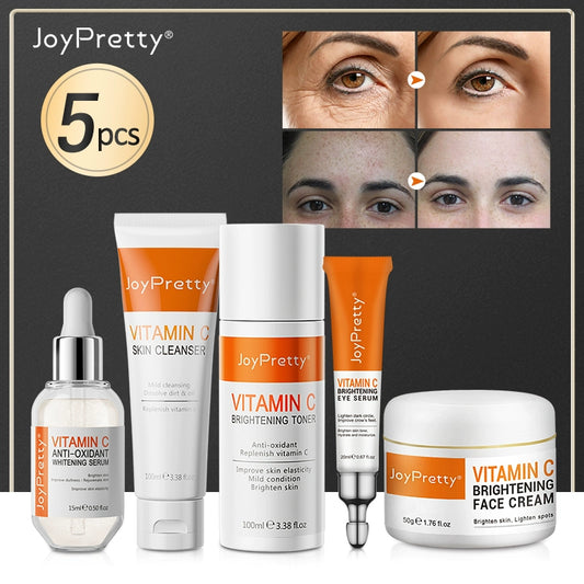 Vitamin C Whitening Face Care Set Serum Facial Cream Eye Ser