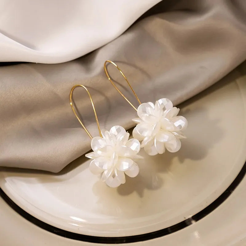 Mother of Pearl Flower Earrings